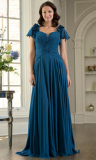 Marsoni by Colors M338 - Sweetheart Twisted Ruched Long Gown - detail view