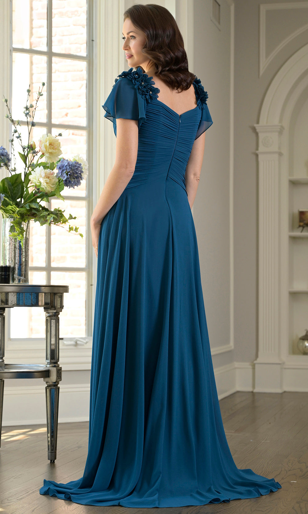 Marsoni by Colors M338 - Sweetheart Twisted Ruched Long Gown - view 4