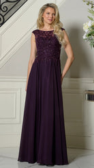 Marsoni by Colors M340 - Lace Bodice A-line Chiffon Gown - view 7