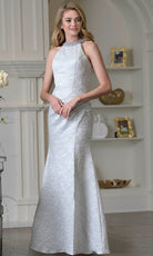Marsoni by Colors M356 - Halter Beaded Column Formal Dress - view 5