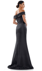 Marsoni by Colors MV1003-1 - Off Shoulder Beaded Waist Gown - back view