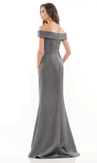 Marsoni by Colors MV1003-1 - Off Shoulder Beaded Waist Gown - view 4