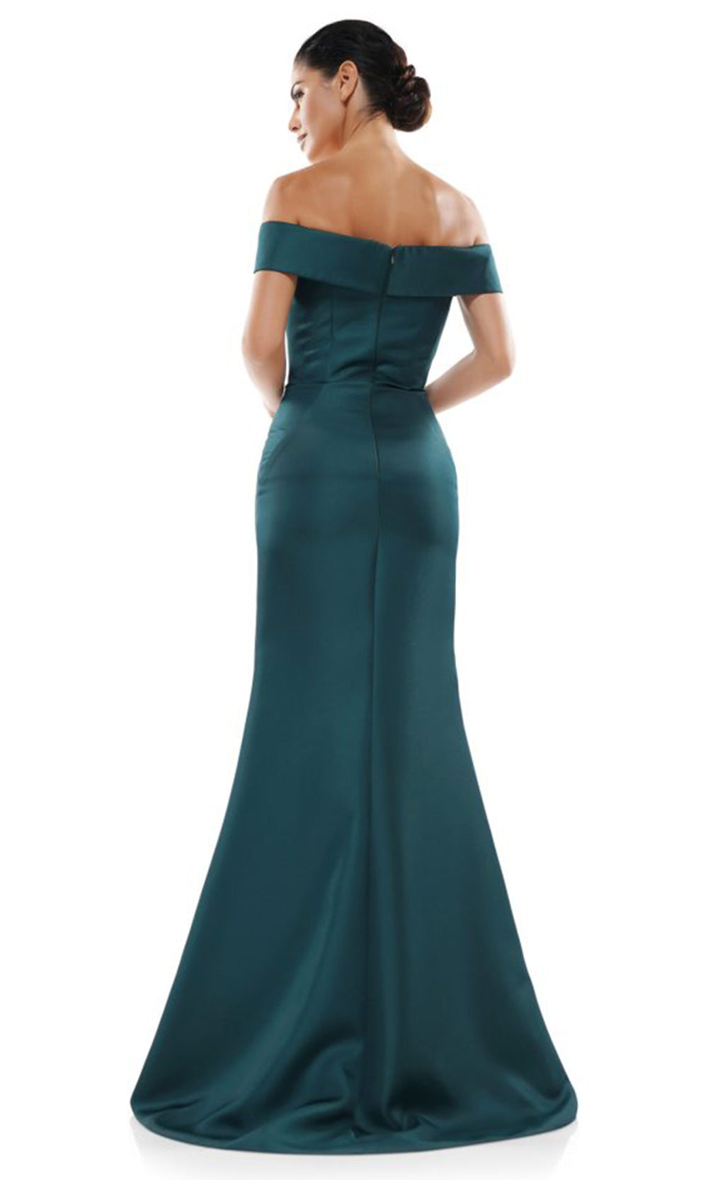 Marsoni by Colors MV1003-1 - Off Shoulder Beaded Waist Gown - view 8