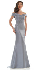 Marsoni by Colors MV1003-1 - Off Shoulder Beaded Waist Gown - Silhouette Dresses