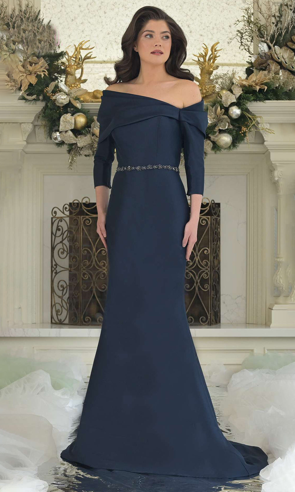 Marsoni by Colors MV1375 - Off Shoulder Formal Gown - designer formal gown at Silhouette Dresses
