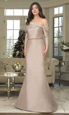 Marsoni by Colors MV1375 - Off Shoulder Asymmetric Formal Gown - detail view