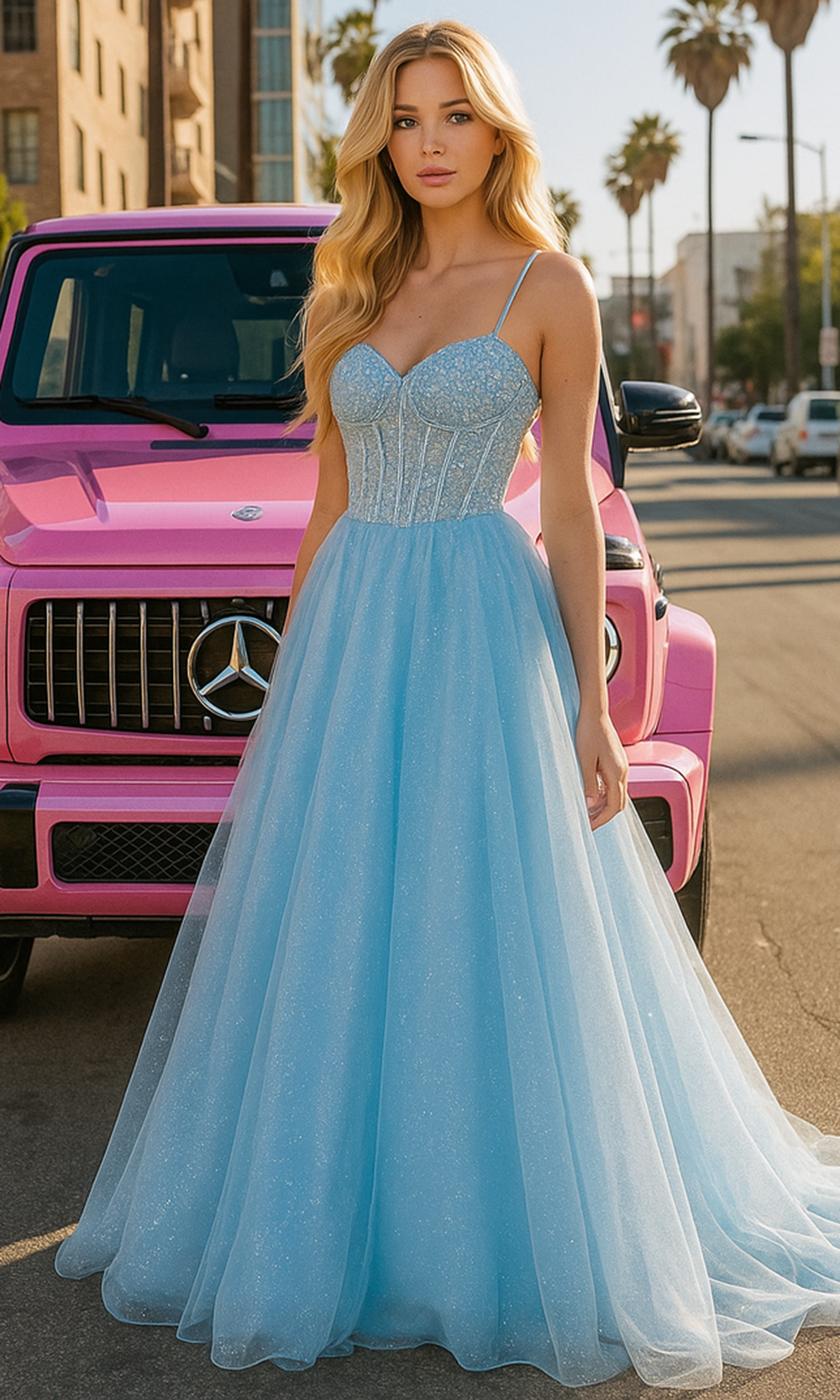 Portia and Scarlett XO163 - Embellished Corset Tulle Prom Dress - designer prom dress at Silhouette Dresses