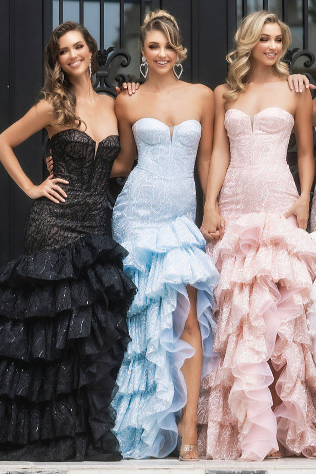 Portia and Scarlett PS25250 - Tiered Mermaid Prom Dress - view 5
