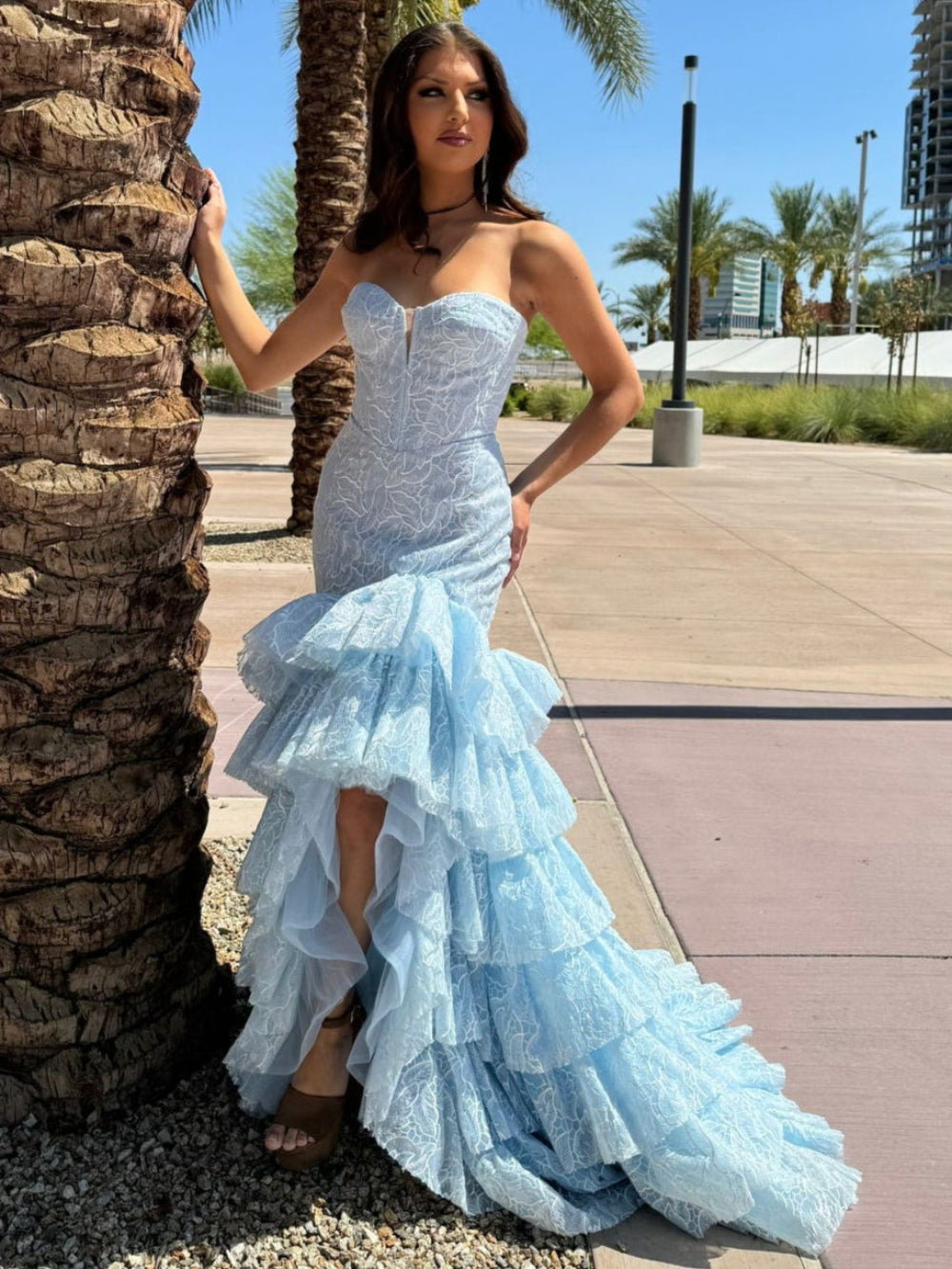 Portia and Scarlett PS25250 - Tiered Mermaid Prom Dress - designer prom dress at Silhouette Dresses
