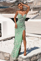 Portia and Scarlett PS25294 - 3D Flower Embellished Prom Gown - view 6