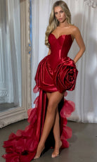 Portia and Scarlett PS25670E - Sweetheart Neckline High Low Dress - view 4