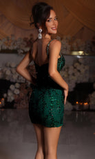 Portia and Scarlett PS25707 - Crystal Vine Embellished Mini Dress - view 5
