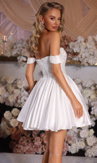 Portia and Scarlett PS25725 - Off Shoulder Ruched Mini Dress - view 5