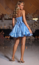 Portia and Scarlett PS25732 - Heart Cutout Ruffle Hem Mini Dress - detail view