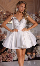 Portia and Scarlett PS25752 - Beaded Corset Sleeveless Mini Dress - back view