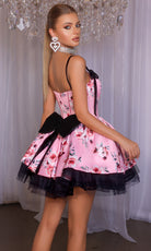 Portia and Scarlett PS25765 - Floral Print Corseted Mini Dress - view 10