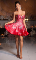 Portia and Scarlett PS25785 - Sparkling Bow Sweetheart Mini Dress - designer homecoming dress at Silhouette Dresses
