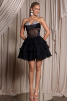 Portia and Scarlett PS25799 - Sweetheart Sheer Corset Dress - view 4