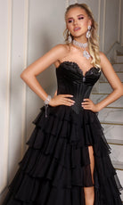 Portia and Scarlett PS25963 - Lace Sweetheart Tiered Gown - back view