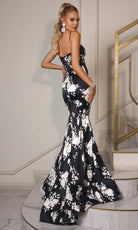 Portia and Scarlett PS26000 - Floral Corset Mermaid Gown - detail view
