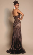 Portia and Scarlett PS26004 - Geometric Beaded Sheath Prom Dress - view 4