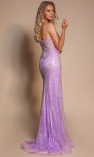 Portia and Scarlett PS26004 - Geometric Beaded Sheath Prom Dress - view 5