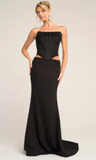 Portia and Scarlett PS26007 - Pearl Encrusted Corset Sheath Dress - designer prom dress at Silhouette Dresses