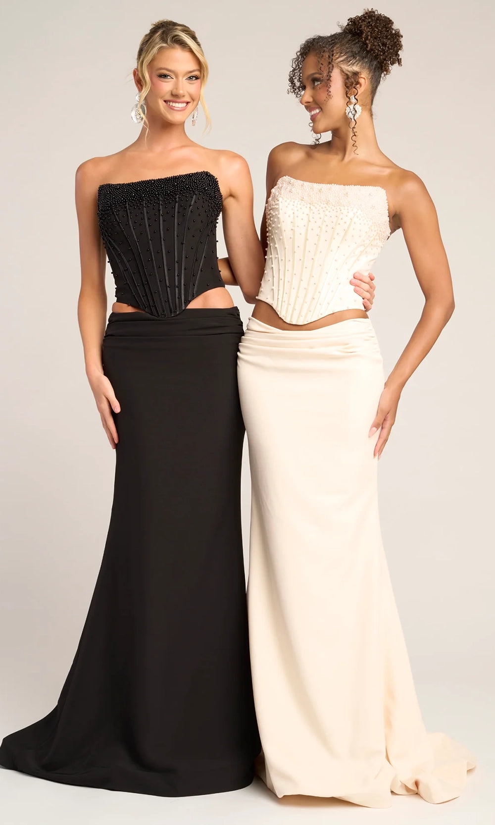 Portia and Scarlett PS26007 - Pearl Encrusted Corset Sheath Dress - view 12