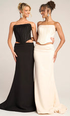 Portia and Scarlett PS26007 - Pearl Encrusted Corset Sheath Dress - view 8