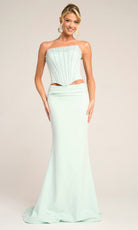 Portia and Scarlett PS26007 - Pearl Encrusted Corset Sheath Dress - view 5