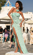 Portia and Scarlett PS26011 - 3D Floral Beaded Prom Dress - view 5