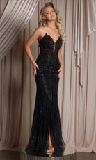 Portia and Scarlett PS26012 - Strapless Plunge Embellished Dress - designer prom dress at Silhouette Dresses