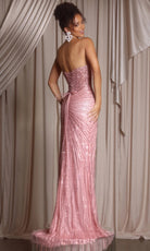 Portia and Scarlett PS26012 - Strapless Plunge Embellished Dress - back view