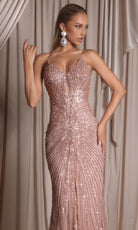 Portia and Scarlett PS26012 - Strapless Plunge Embellished Dress - view 9