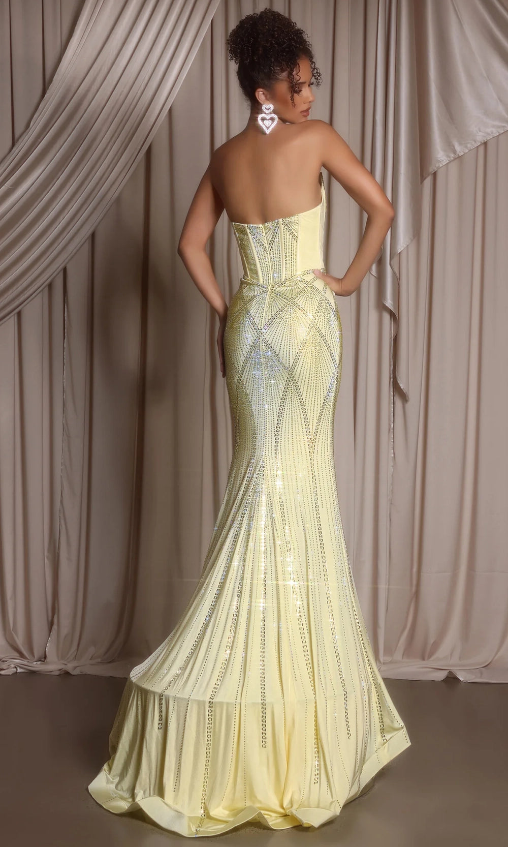 Portia and Scarlett PS26013 - Beaded Strapless Sheath Long Dress - view 14