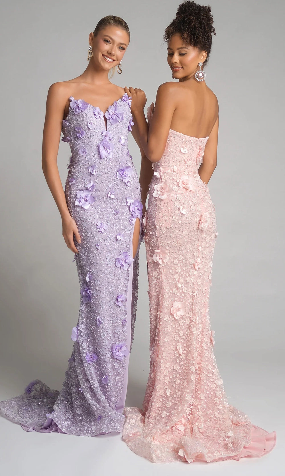 Portia and Scarlett PS26019 - 3D Floral Long Sheath Dress - view 10