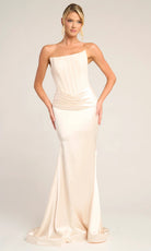 Portia and Scarlett PS26032 - Strapless Paneled Sheath Prom Dress - view 9