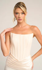 Portia and Scarlett PS26032 - Strapless Paneled Sheath Prom Dress - view 10