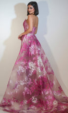 Portia and Scarlett PS26035 - Embroidered Slit Gown with Overskirt