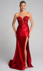 Portia and Scarlett PS26039 - Long Sweetheart Beaded Corset Dress - view 8