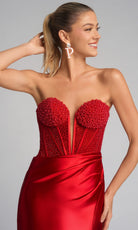 Portia and Scarlett PS26039 - Long Sweetheart Beaded Corset Dress - view 11