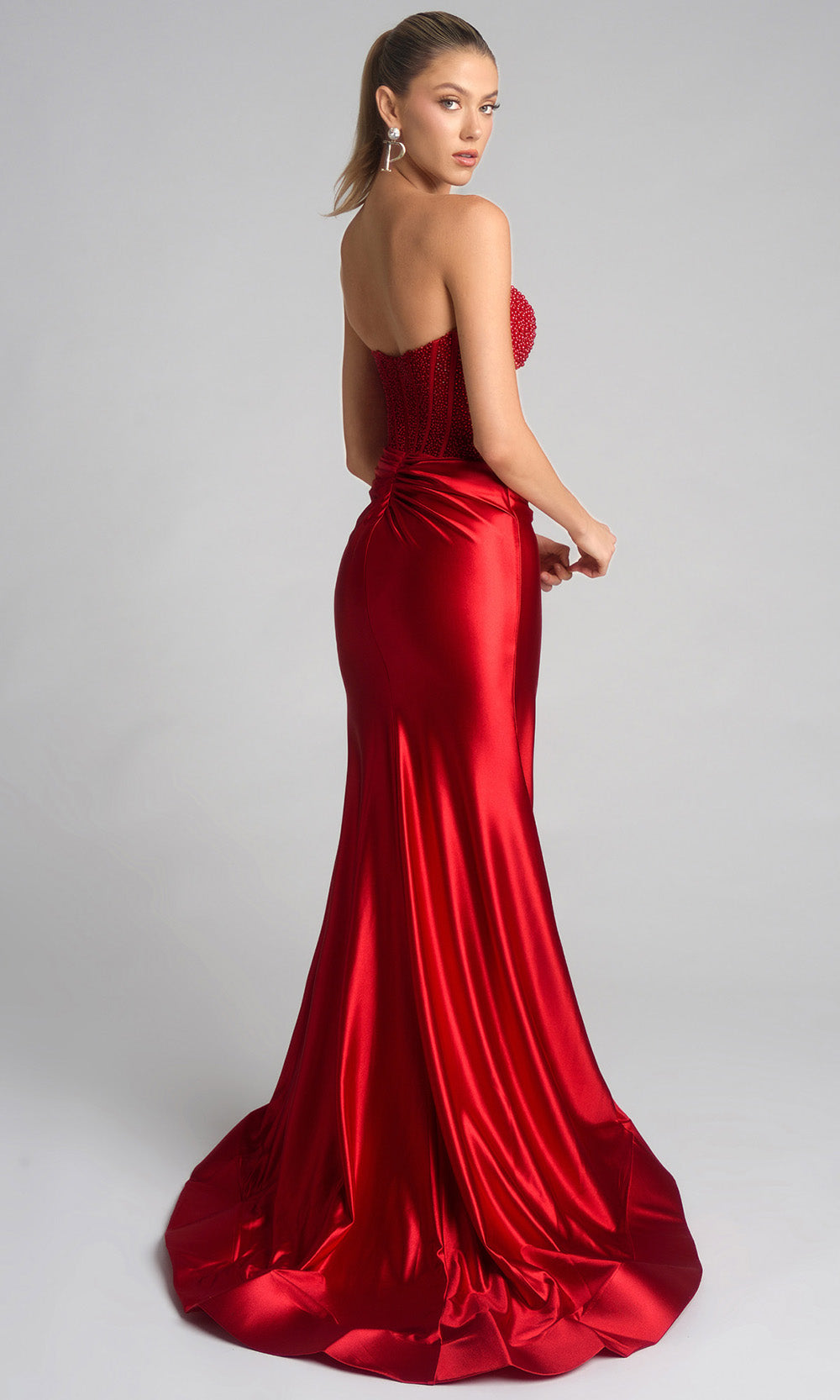 Portia and Scarlett PS26039 - Long Sweetheart Beaded Corset Dress - view 9