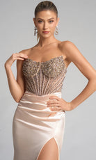 Portia and Scarlett PS26041 - Jeweled Corset Scoop Prom Dress - view 6