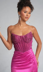 Portia and Scarlett PS26041 - Jeweled Corset Scoop Prom Dress - detail view