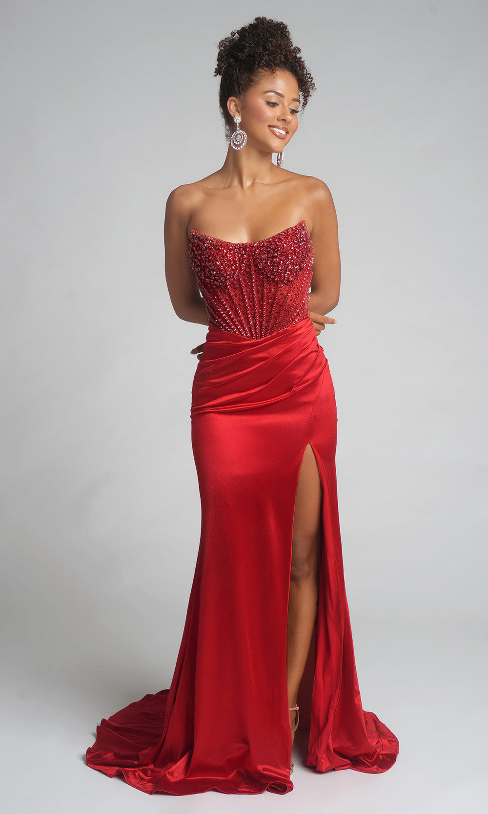 Portia and Scarlett PS26041 - Jeweled Corset Scoop Prom Dress - view 7