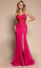 Portia and Scarlett PS26072 - Sweetheart Neck Beaded Sparkle Dress - detail view