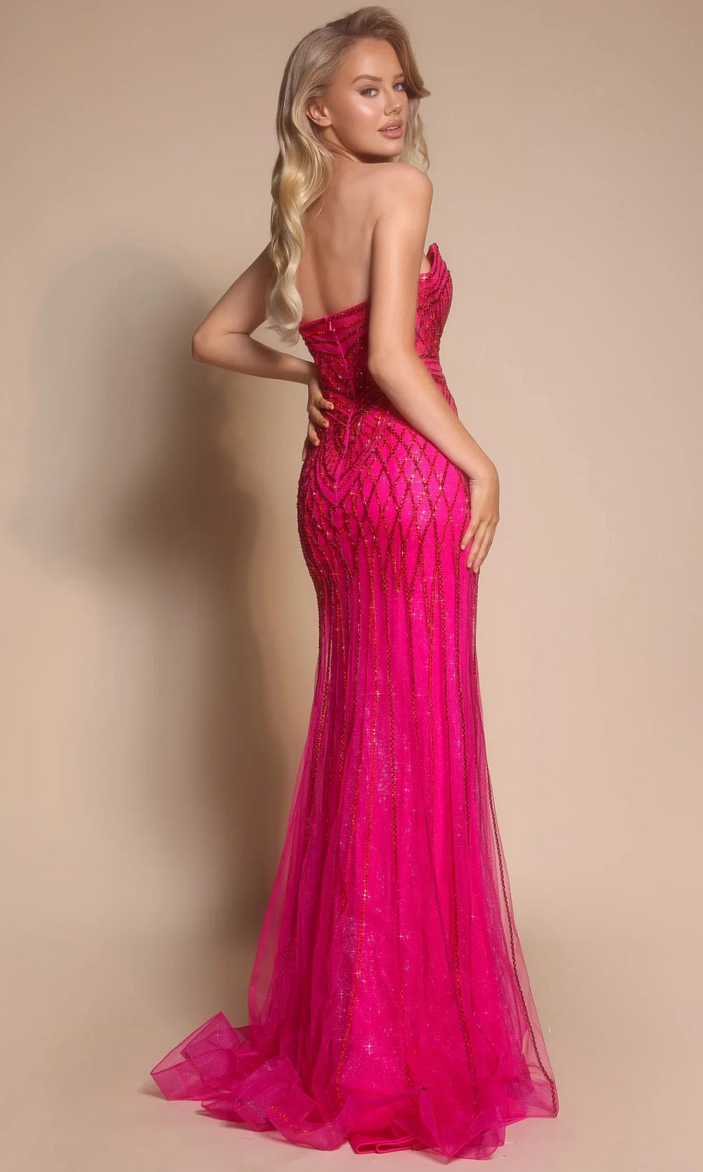 Portia and Scarlett PS26072 - Sweetheart Neck Beaded Sparkle Dress - view 5