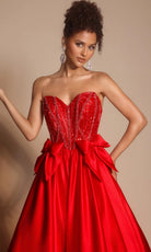 Portia and Scarlett PS26077 - Sweetheart Ballgown With Bow Accents - view 7