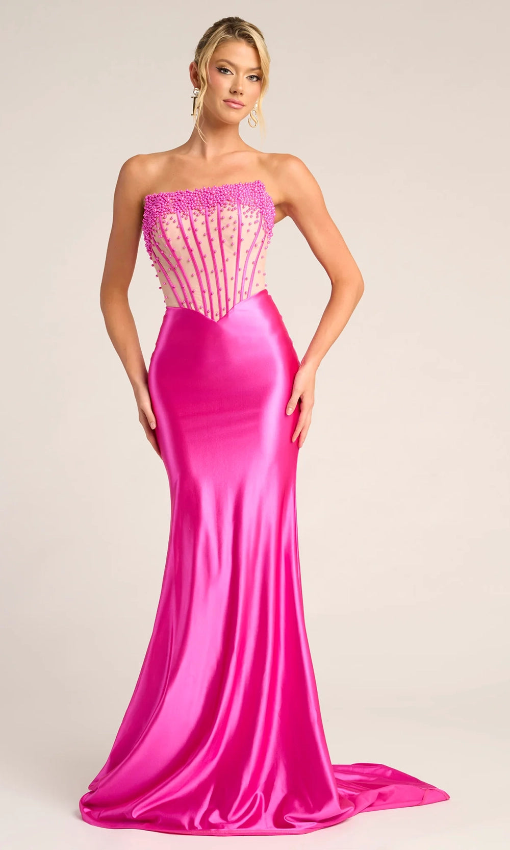 Portia and Scarlett PS26094 - Embellished Strapless Scoop Neck Dress - view 4