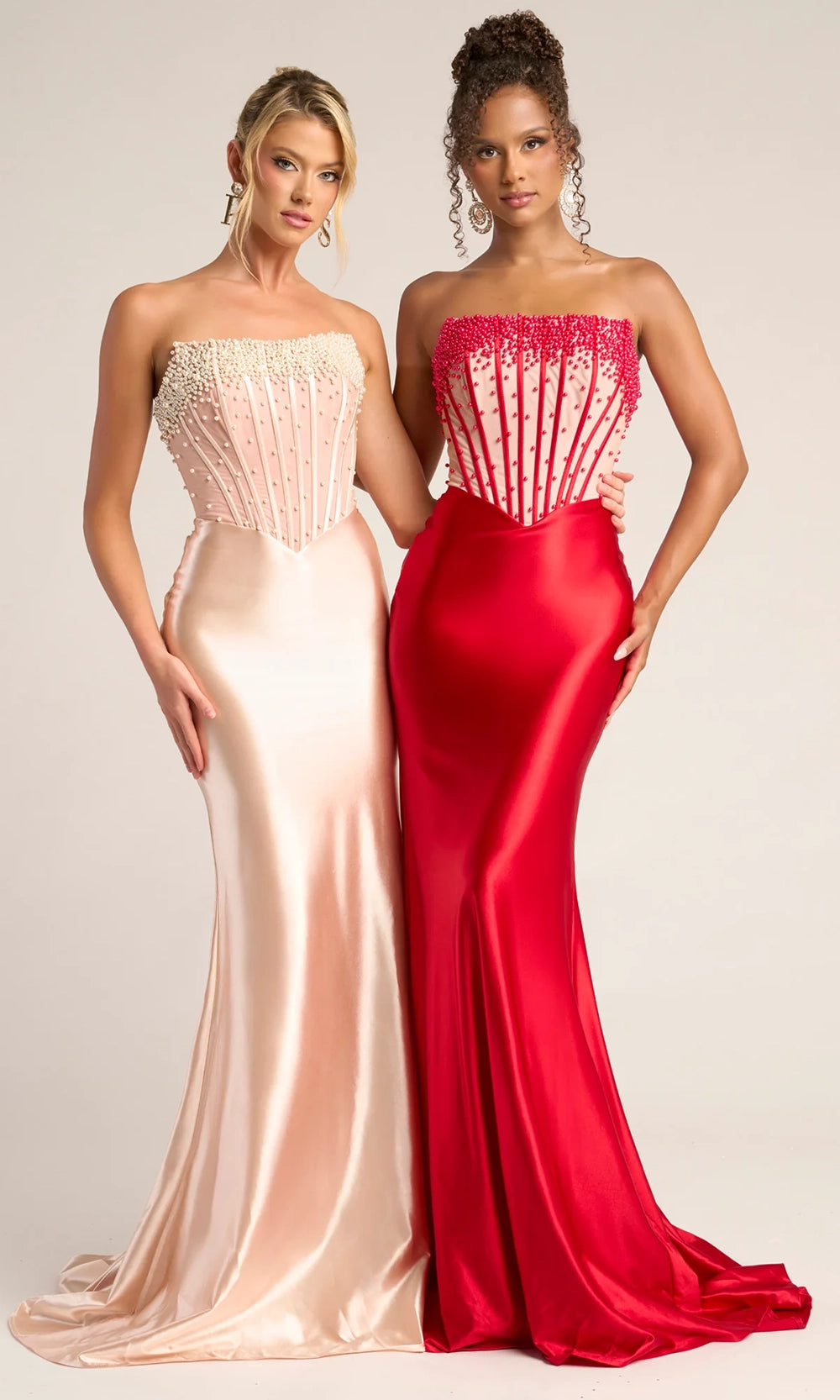Portia and Scarlett PS26094 - Embellished Strapless Scoop Neck Dress - back view